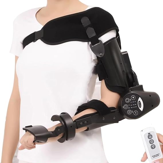 Elbow Joint Rehabilitation Device,Arm Elbow Rehabilitation,Hinged Elbow Support Arm Exerciser for Stroke Hemiplegia Patients Right