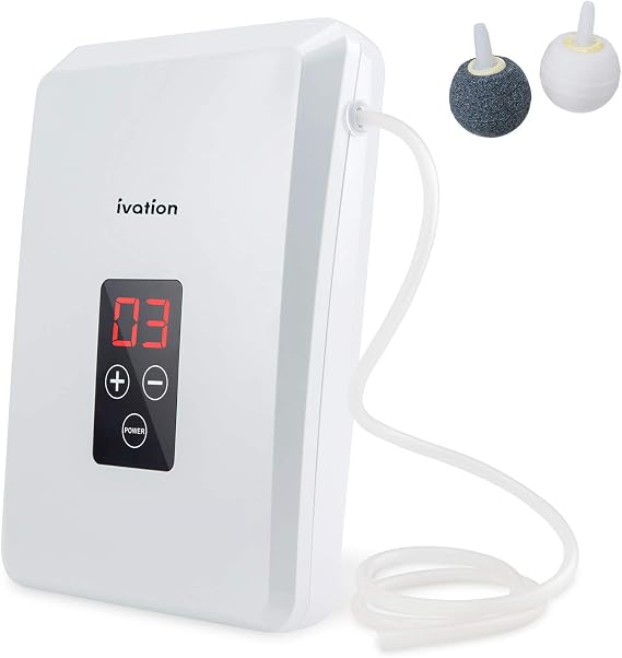 Ivation Portable Ozone Generator 600mg/h Multipurpose Air Sterilizing & Freshening System w/2 Silicone Tubes, 2 Diffuser Stones & Timer; Purifies Air, Water, Food, Toothbrush