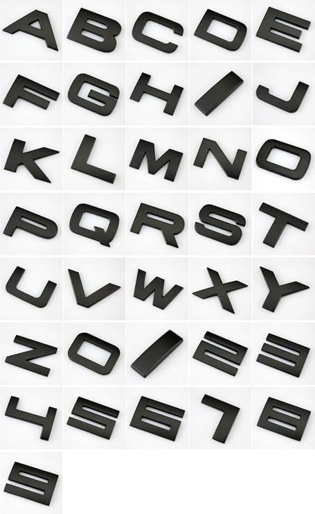 LZLRUN Custom Metal Letters for Car Emblem Name Badge and Wall Decor Black | Strong adhesive, residue-free removal, fade-proof, rust-proof, weather-resistant, for car, mailbox, home door wall decor sign