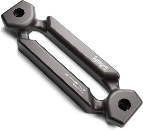 Yankum Groove Winch Fairlead - Synthetic Rope Compatible, Hawse Style, 10" Bolt Mounting, for Jeep, Truck, ATV, Heavy-Duty Winch Accessory - Made in USA