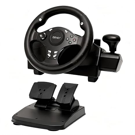 DOYO Racing Wheel,270 Steering Wheel with Pedals & Shifter, Vibration, for PC, PS4 & Xbox