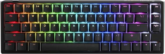 Ducky One 3 SF 65% Mechanical Gaming Keyboard, Cherry MX Silent Red, RGB | 65% mechanical gaming keyboard with hot-swappable switches, RGB backlight