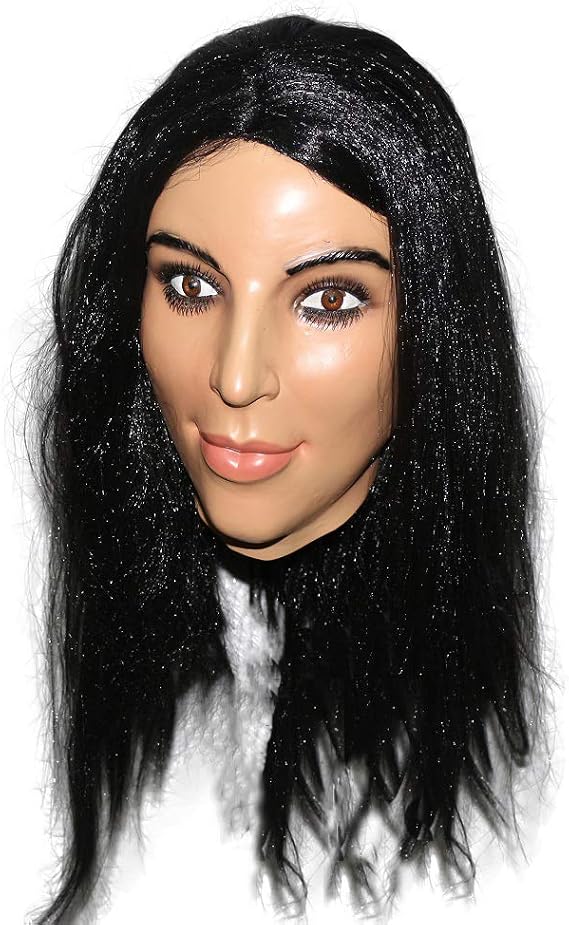 HENGYUTOYMASK Latex Female Mask Rubber Human Woman Face Realistic Overhead Masks Fancy Doll Costume