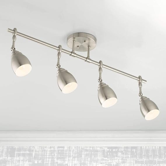 Elm Park 36" Wide Brushed Nickel 4-Light Track Light Fixture
