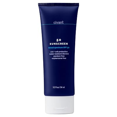 Civant SPF 50 Sunscreen for Face & Body - Broad Spectrum Sunscreen with Vitamin E & Zinc Oxide - Oxybenzone & Paraben Free, Cruelty Free & Vegan, 3.2 fl oz