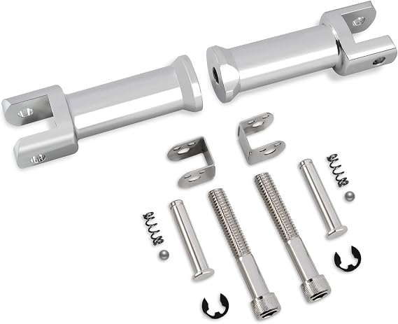 Passenger footpeg support mounting kit fits for Harley Davidson Softail Deluxe Fat Boy Heritage Sport Glide Softail Slim Street Bob Breakout Low Rider 2018-2025,Chrome