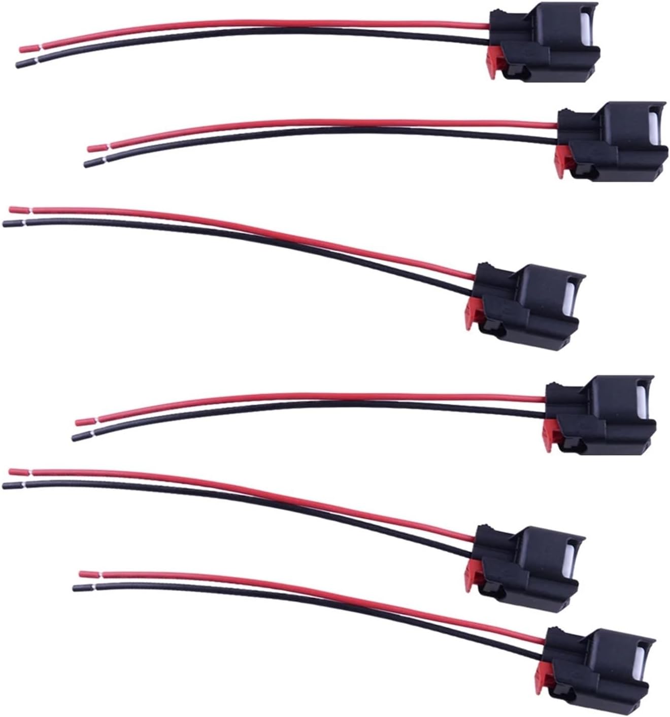 6pcs Fuel Injector Connector Wiring Harness Plug Fit for Jeep for Wrangler JK TJ for Dodge for Dakota for Ram 1500 2500 for Chrysler 300 5183448AA