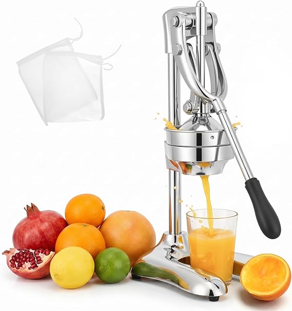 Moongiantgo Commercial Manual Juicer, Heavy Duty Hand Press Juice Extractor