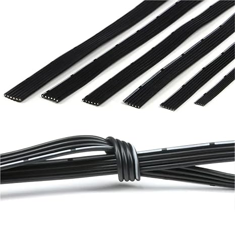 26 AWG Flexible Silicone Parallel Wire - Tinned Copper Conductor, 600V Rated, 2P-10P, High-Temperature Insulation(4Px1 m)