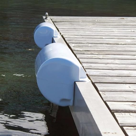 Dockmate Dockside Straight Bumper, 15-1/2"L x 6-5/8"H, White, Each