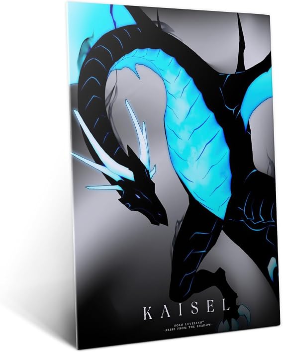 Displate Metal Poster Solo Leveling Shadows and Monsters Kaisel Portrait L