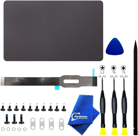 A3403 A3186 Trackpad Replacement for MacBook Pro (16-inch, M4 Pro/Max,2024) Force Touch Touchpad with Cable and Screws Tool Kit 821-04493-02 661-46156 (Space Black)