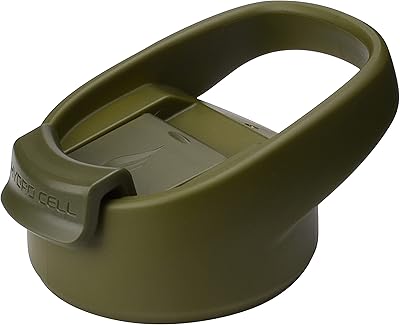 HYDRO CELL Easy Sip Coffee Cap for Wide Mouth Water Bottles - BPA Free Flip Top Replacement Lid - 64 oz, 40 oz, 32 oz, 24 oz, 18 oz, 14 oz. Sports Top Accessories Army Coffee Cap, 14oz-64oz