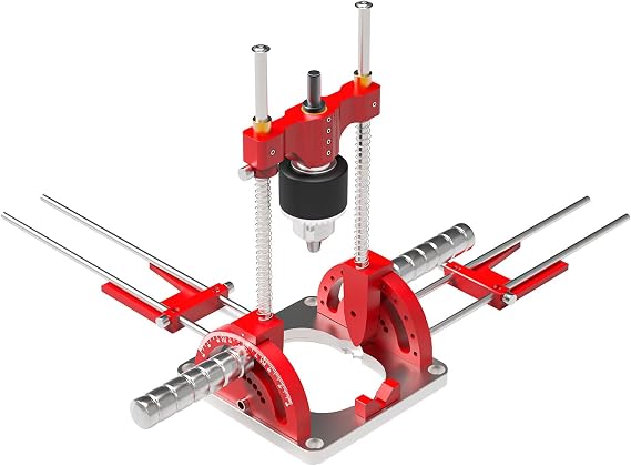 Multi Angle Drill Guide, Portable Drill Guide, Adjustable from 0 to 60, Drill Guide for 1/16" - 1/2" Power Drills, Drill Guide for Hand Drill with Drill Chuck & Key, Self-Centering Hand Drill Guide