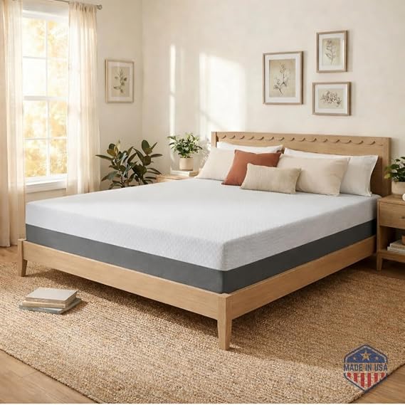Celestial Sleep 12 Inch King Mattress, Made in The USA, CertiPUR-US, Oeko-Tex, and Fiberglass-FreeTM Certified Cooling Bed, Gel Memory Foam Mattress in a Box - Soft