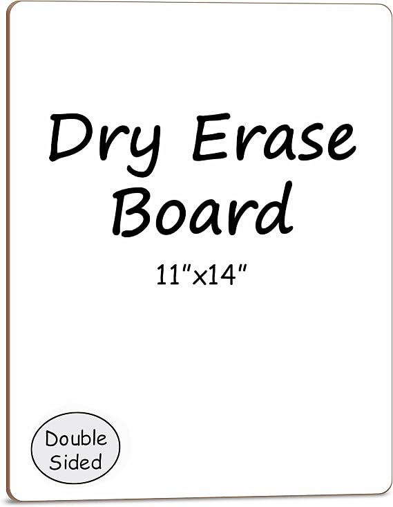 SCRIBBLEDO Small Dry Erase Board 11x14 Double Sided Whiteboard | Double Sided 11x14 Inch, Premium Masonite Handheld Hardboard, Wipes Clean No Ghosting, Students Classroom & Home