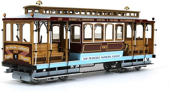 San Francisco No.60 Cable Car (Street Car) Wooden Model Kit by OcCre