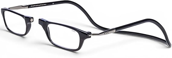 Clic Magnetic Reading Glasses - Original Long (M-L) - Rigid Headband | Neck Hanging Readers, Front Connect Design, Adjustable Temples, Secure Fit, Durable Frame