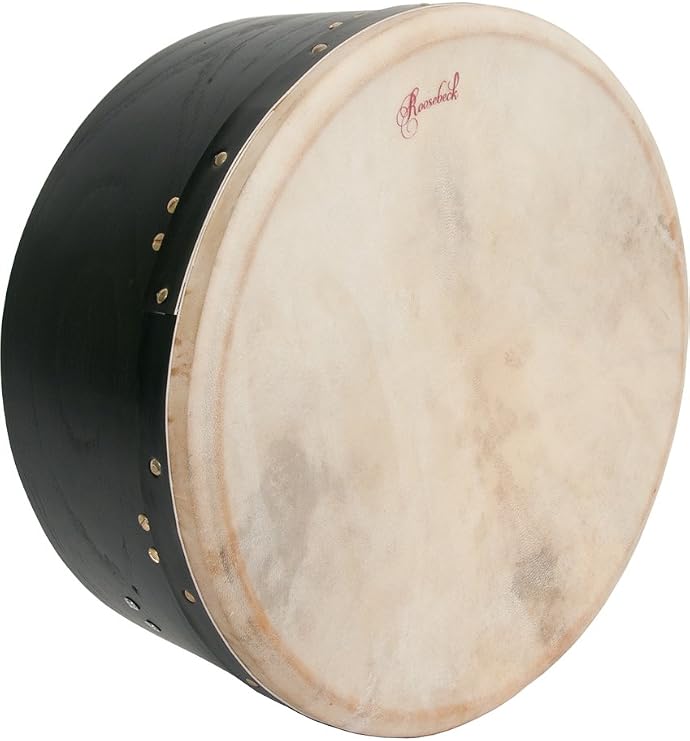 Bodhran, 16"x7", Tunable, Black, Single
