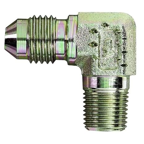 Eaton Aeroquip 2024-20-20S 90 Degree Male Elbow, JIC 37 Degree & NPT End Types, Carbon Steel, 1-1/4 JIC(m) x 1-1/4 NPT(m) End Size, 1-1/4" Tube OD, 1-1/4" Male Pipe Size