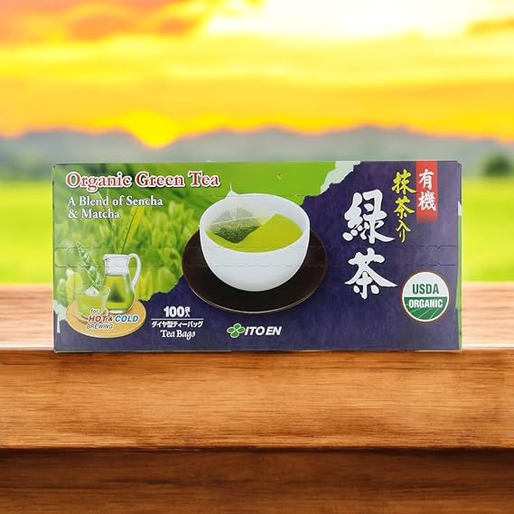 Kirkland Organic Green Tea Bags Sencha & Matcha Blend, 100 ct