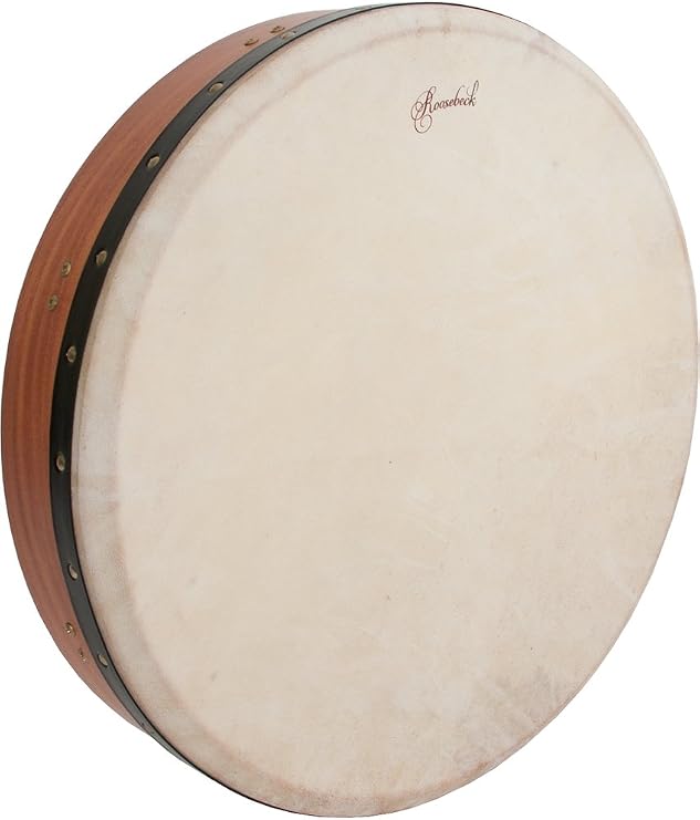 Roosebeck Tunable Red Cedar Bodhran Cross-bar Double-layer Natural Head 18-by-3.5-inch