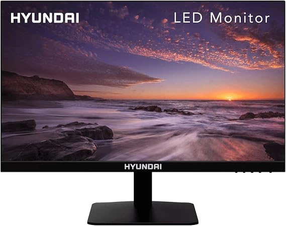 HYUNDAI 24 Inch Monitor, Professional Thin 75Hz, 1080p Full HD (1920x1080) LED, HDMI PC Monitor, VGA Cables Included VESA Mountable, Black, (24FOM Series Monitors)