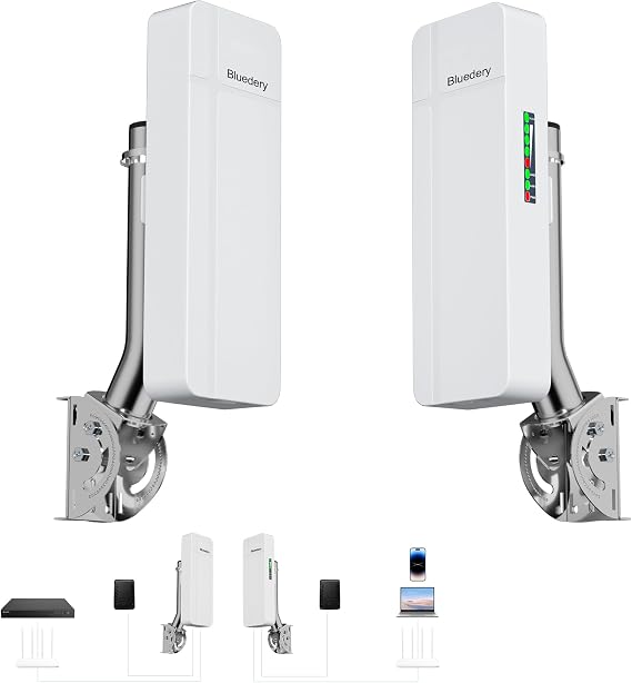 Point to Point Wireless Bridge Outdoor, Gigabit/100Mbps LAN-2 Pack
