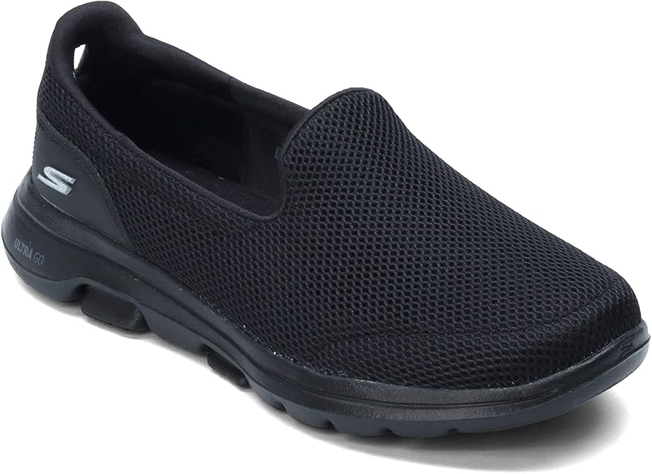 Skechers Women's Go Walk 5 Sneaker | Air-Cooled Goga Mat Insole, Ultra Go Cushioning, Comfort Pillar Technology, Machine Washable