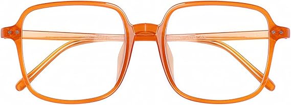 Square Reading Glasses Oversized Full Rim Spectacles Trendy Blue Light Blocking Reader Eyeglasses Lightweight Eyewear