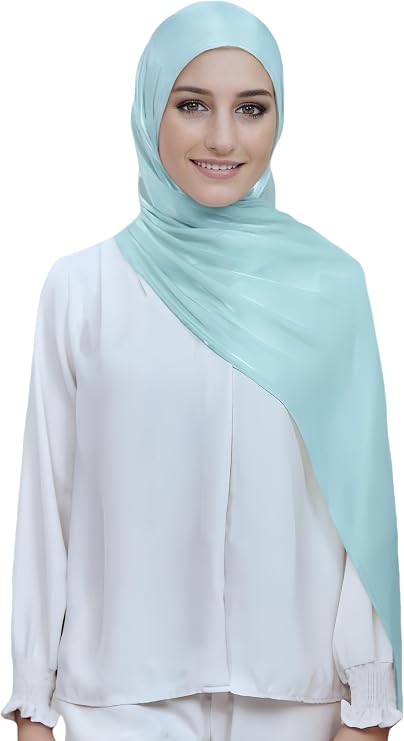 Lina & Lily Sheen Shimmer Women's Crepe Scarf Shawl Wrap Head Hijab Lightweight