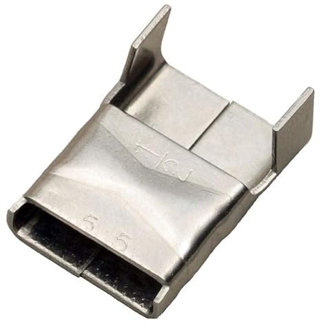 BAND-IT AE4549 316 Stainless Steel Banding Clips for 1/2 in Band, 100 Count