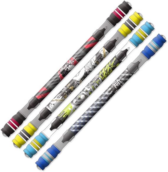 Acfun 3pcs Funny Rotating Pen Magic Spinning Gaming Pen Non Slip Coated Rolling Finger Pen for Writing Pens Kawaii Ballpoint Pen Cute Office Supplies, Random Color