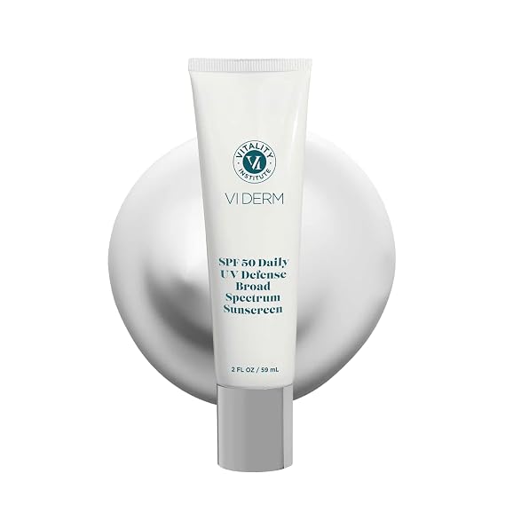 VI DERM SPF 50 UV Defense Sunscreen, Lightweight, Fast Absorbing, 2 Fl Oz