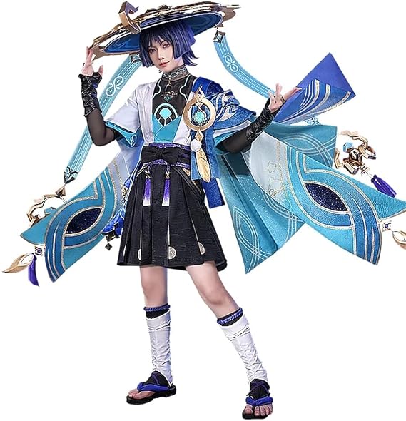 KIRA KIRA Genshin Impact Wanderer Scaramouche Costume Plus Size Doki-SR Genshin Wanderer Outfits for Halloween