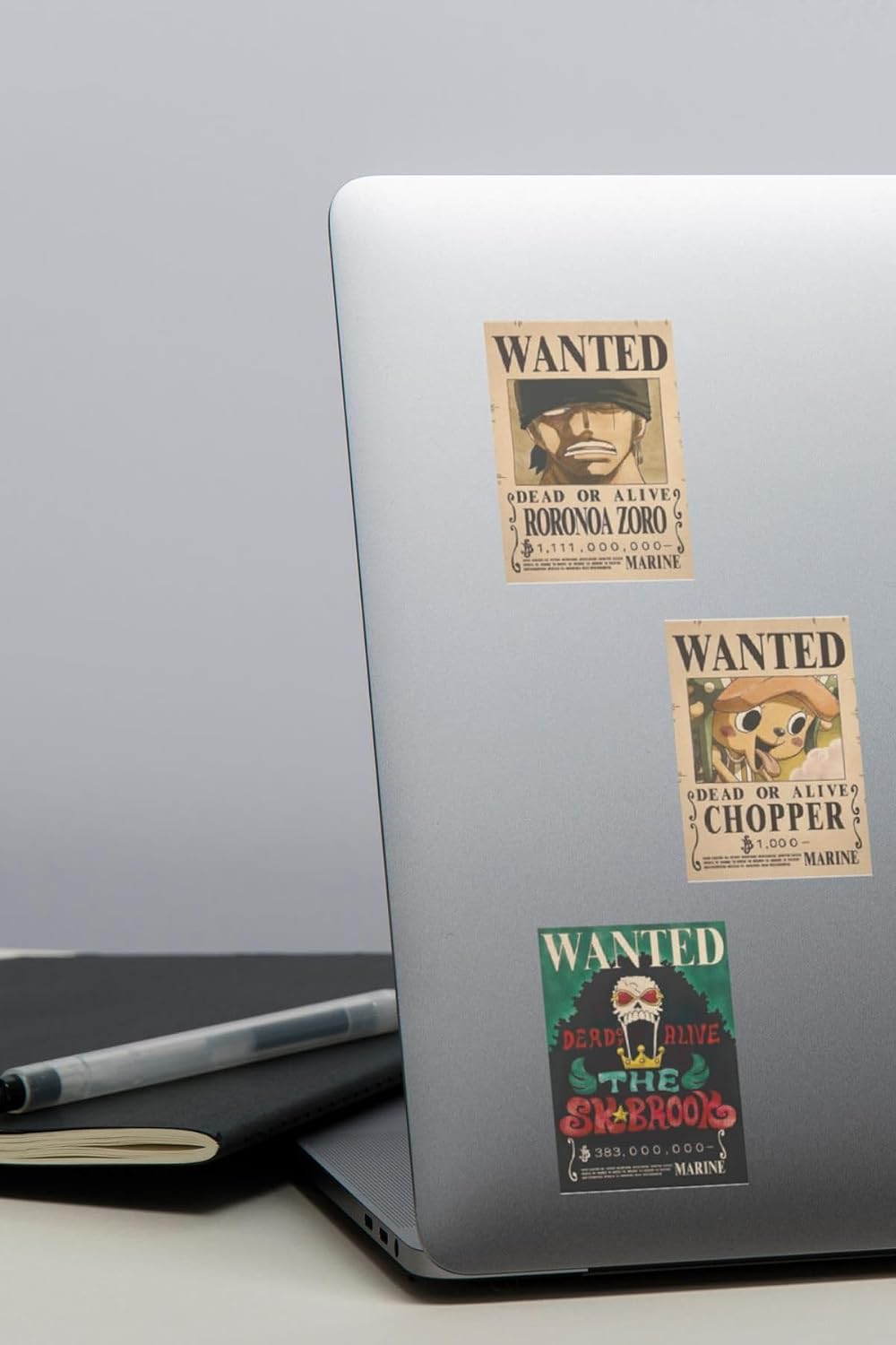 One Piece Wanted Tasarımlı Düz Kesim Sticker Seti - 2,60 Cm X 3,80 Cm 20 Adet Sticker