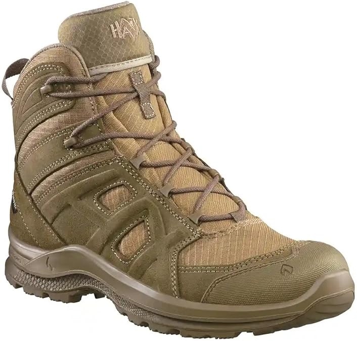 HAIX Black Eagle Athletic 2.1 V GTX Mid Coyote Lightweight Stable-Sole Rubber-Tip Leather Boots for Military and Law Enforcement Duties