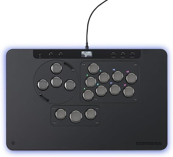 Leverless Controller Arcade Stick: Arcade Stick X Series with Ambient RGB & Tournament Lock Switch, Low Profile X1 with Wind Engine Switches ,Leverless Controller for Switch, PC,PS4