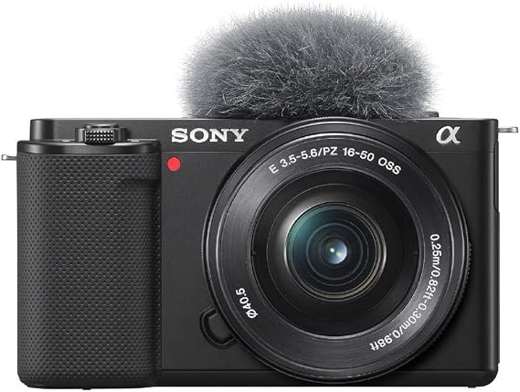 Sony Alpha ZV-E10L APS-C 16-50 mm f/3.5-5.6 Power Zoom Aynasız Değiştirilebilir Lensli Vlog Kamera Kiti (Vlog için Değişken Açılı Ekran, 4K Video, Gerçek Zamanlı Eye AF)