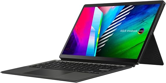 ASUS 2023 Vivobook 13 Slate OLED 2-in-1 Laptop, 13.3 FHD OLED Touch Display, Intel CoreTM i3-N300 CPU, 8GB RAM, 256GB UFS 2.1 Storage, Windows 11 Home in S Mode, 0Black, T3304GA-DS34T