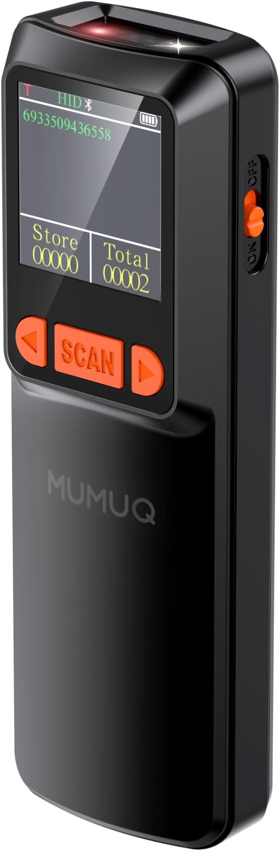 Wireless Mini Barcode Scanner with 1.44" LCD Display, 1D 2D Bar Code Reader
