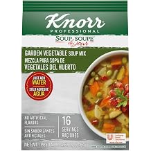 Knorr Professional Soup du Jour Garden Vegetable Soup Mix Vegetarian, Gluten Free, 0g Trans Fat per Serving, Just Add Water, 1 Count Pack of 4