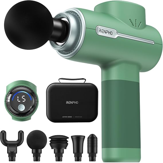 RENPHO Active Massage Gun, Percussion Back Massager Deep Tissue