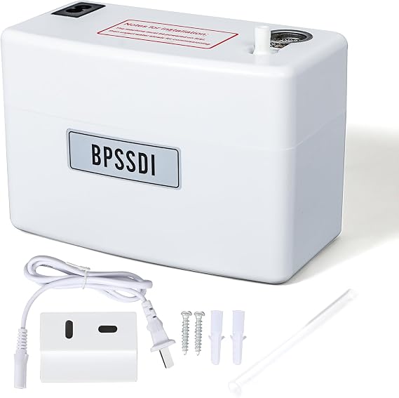 Condensate Pump, 24L/H Flow, 33ft Max Lift, 110V/220V, for 1-3HP AC, Dehumidifier, HVAC, Furnace, Ice Maker, Automatic Drain Pump, 2.36' Power Cord