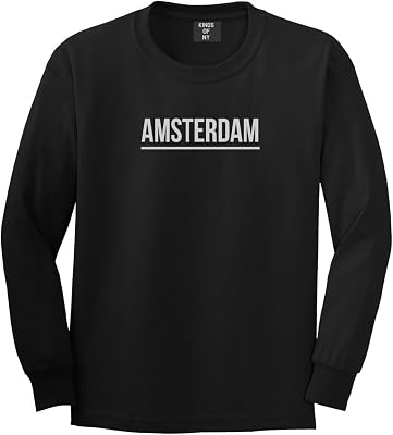 Kings Of NY City of Amsterdam Simple Underline Long Sleeve T-Shirt