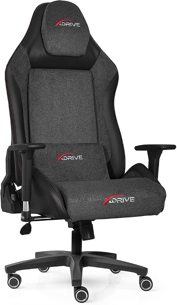 xDrive Atak Profesyonel Oyuncu Koltuğu Gri/Siyah 3D Ayarlanabilir Kolçaklar Çift Mekanizma Sistemi