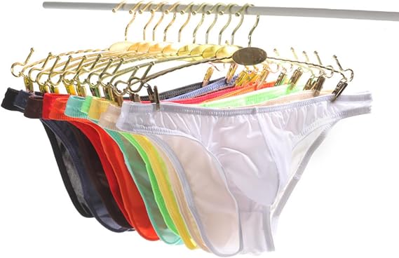 Faringoto Men's Ice Silk Transparent Underwear Low Waist Narrow Edge