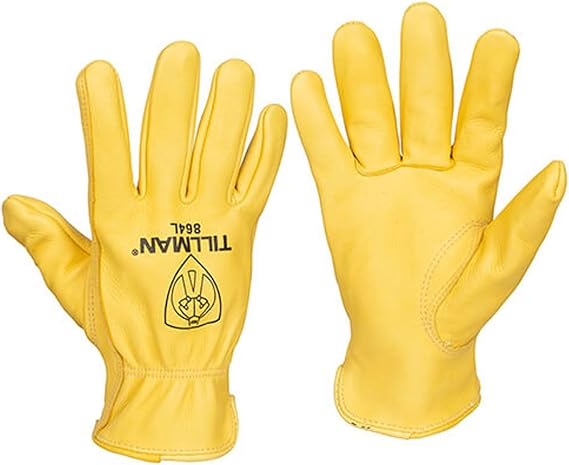 Tillman 864 Premium Top Grain Deerskin Drivers Gloves, Unlined, Large, Tan