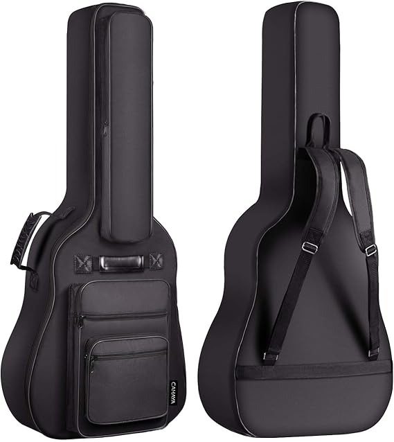 CAHAYA Acoustic Guitar Bag Thick Padding Waterproof Dual Adjustable Shoulder Strap Guitar Case Gig Bag 40 41 inch with Back Hanger Loop