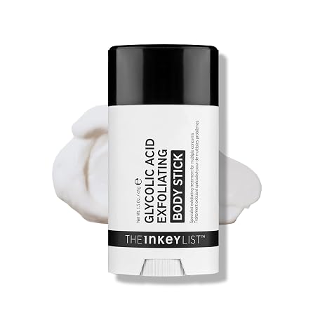 The INKEY List Glycolic Acid Exfoliating Body Stick - Deep Exfoliation for Rough, Bumpy Skin, Fragrance Free, Targets KP & Ingrown Hairs, Suitable For All Skin Types | Salicylic Acid & 7% Glycolic Acid Body Exfoliant To Smooth Rough, Bumpy Skin, Suitable for All Skin Types